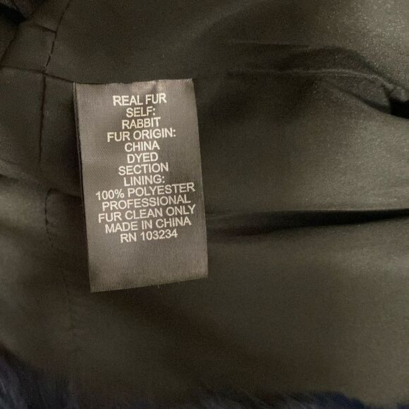 Adrienne Landau Real Rabbit Fur Coat for Kids Size 4/5 - Picture 7 of 7